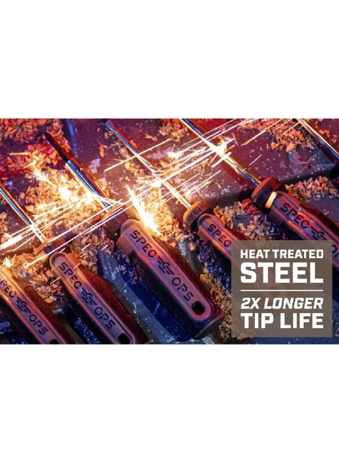 Spec-Ops 6-in-1 Heat-Treated Steel Drop Tested Magnetic Tip Multi-Bit Screwdriver Multicolour 3.25 Inch SPEC-S6IN1 - Image 3